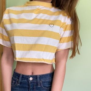 Yellow Heart Crop Top